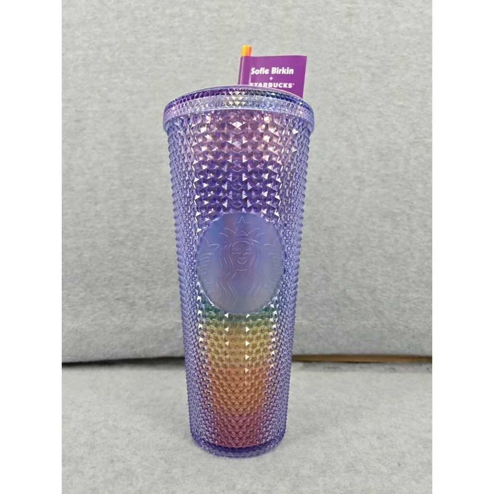 Starbucks Summer Sofie Birkin Rainbow Pride‎ Cupid Studded Venti 24 oz Tumbler